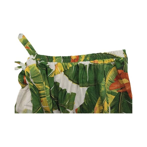 Women's - Cynthia Rowley Tropical Print Linen Blend Wrap Skirt, Size Small - Picture 8 of 8